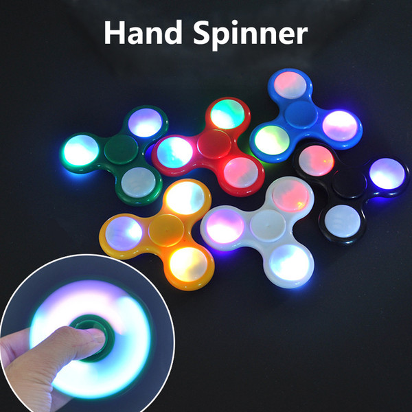 3/pcs Hand Spinner&Light finger top colorful LED Flash Light Toy Focus Gyro Gift