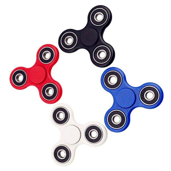 Hot Selling Cheap Hand Spinner Triangle Tri Fidget Acrylic Plastic Ball Desk Focus Toy EDC For Kids Adults Finger Spinning Top DHL Free