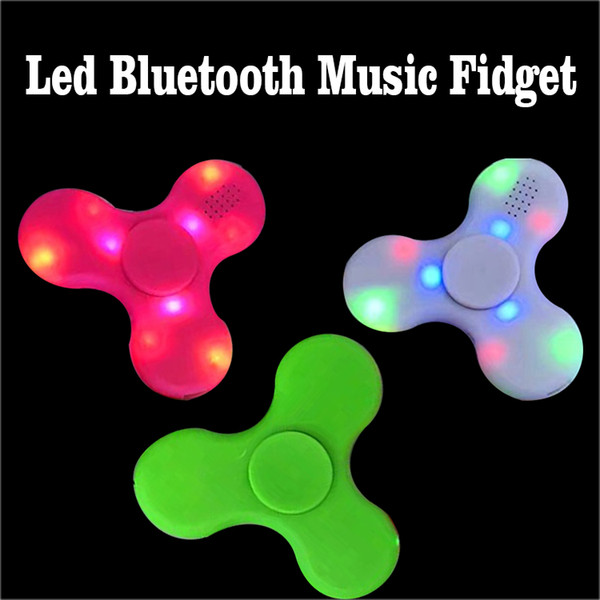 2017 fidget Led Bluetooth Music Fidget Cube Spinner Finger HandSpinner EDC Hand Tri Spinner HandSpinner EDC Plastic Toy For Decompression