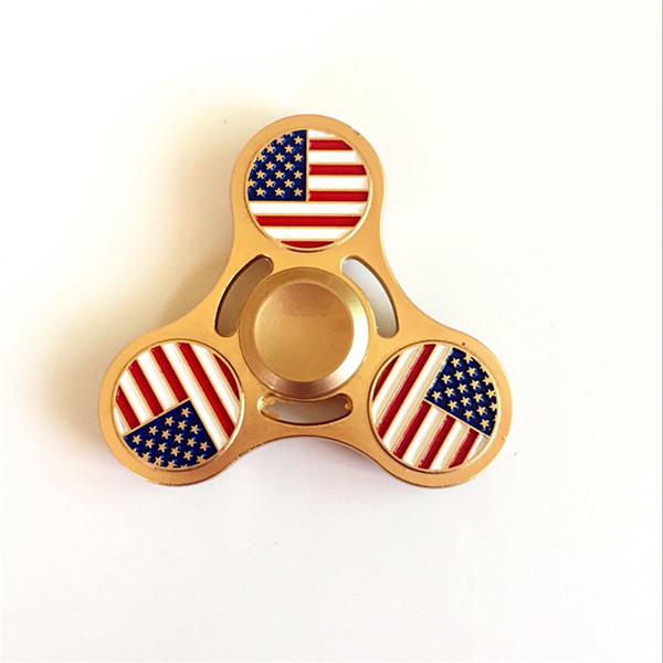 100pcs Hand Spinner Fidget Metal American flag EDC Stress Reliever Fun Toy For Decompression Anxiety Finger Spinner Toys