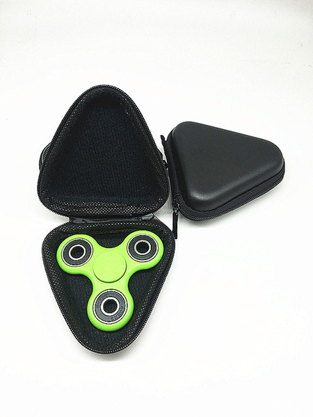 Black Fidget spinner Bag Box Case Spinning Toys Bags Earplugs USB data cable packing box