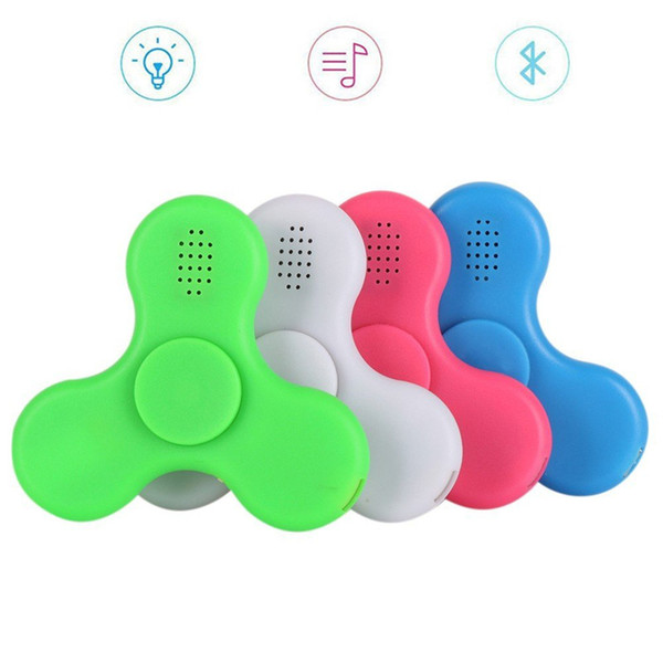 Bluetooth Music Spinner Wireless Speaker Fidget Decompression Toy Led Light Plastic Fidget Toys Hand Spinner LED Display Spinner