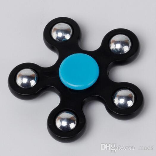 2017 Five Star Fidget Spinner Toy Finget Spinner Toy Five beads Hand Spinners EDC Toy For Decompression Toys gyro Free DHL