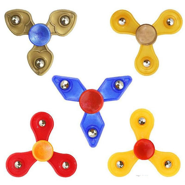 Tri-Spinner Fidget Toy Plastic EDC Fidget Hand Spinner For Autism and ADHD Rotation Time Long Anti Stress Toys Focus Toy 