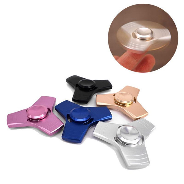 Aluminum Hand Spinner Tri Fidget Finger Fingertip Gyro Desk Toy EDC Kids Adult Cube Relieve Stress Spinning Top