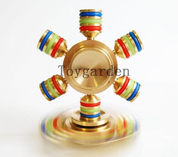 Wholesale for sale New color Hand Spinner Brass fidget toy Metal EDC finger Spinner stress Luminous