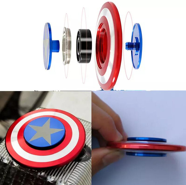 Captain America Fidget Spinner Colorful EDC Gyro Toys Hand Spinner Fidget Aluminum Fidget HandSpinner Professional Factory Direct Sales Iron