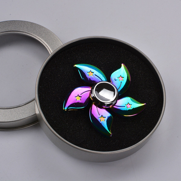 Alloy Bauhinia flower hand spinner fidget spinner toys focus EDC anxiety stress adults kid metal spinner