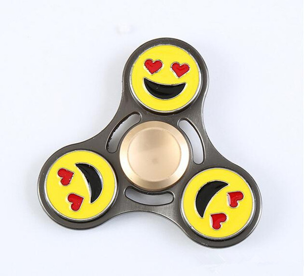 Hot selling Glow Emoji Fidget Spinners Triangle Design Plastic Hand Spinner EDC Toys For Decompression Anxiety Spinner High Quality