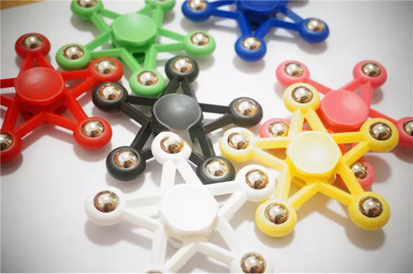 2017 Five Star Fidget Spinner Toy Finget Spinner Toy Star HandSpinner EDC Toy For Decompression Anxiety Toys With Retailed Box Free Ship