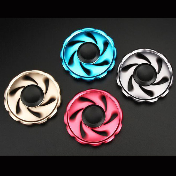 New design Round Flywheel metal Fidget Spinner Hand Spinner Tri Fidget Handspinner Novelty EDC Toys For Decompression Anxiety Finger Toys