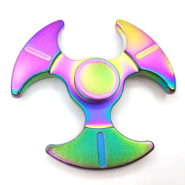 100pcs High Quality Metal Spinners Colorful Axes EDC Hand Metal Spinner For Autism and ADHD Rotation 5 Munites Anti Stress Toys