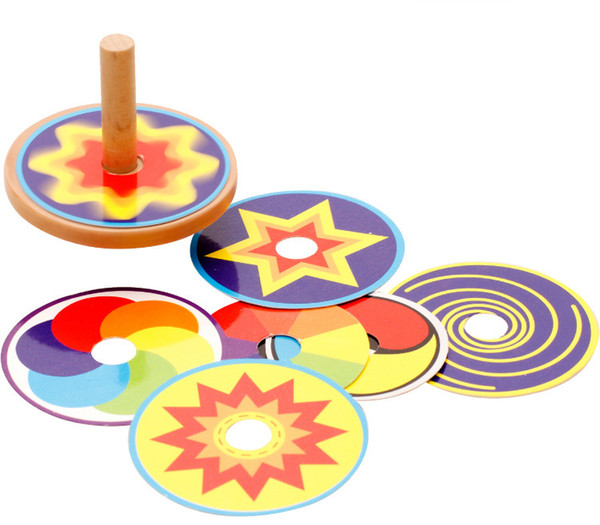 Wooden Toy Funny Colorful Beyblade Toy Spinning Top with 8 Drawing Cards Classic Beyblades Toy for Kids Children