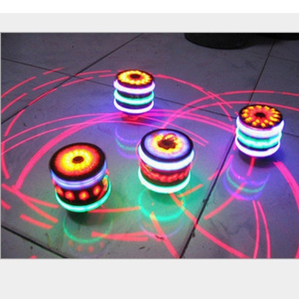 Building Toys Kids Toy Vinyl Gyro Colorful Flash Light-emitting Red Laser Line Gyro Magic Music Gyroscope Gifts for Boys Children AHET