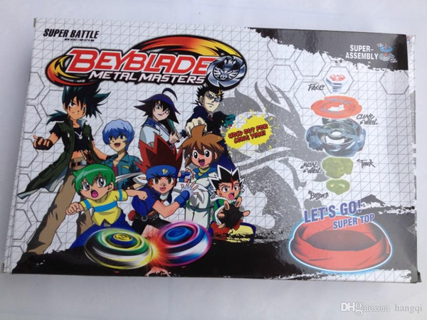 free shipping beyblade set(4 beyblades+2 launchers+4 tips+2 bolts +1grip+1arena)beyblade with arena as children gift