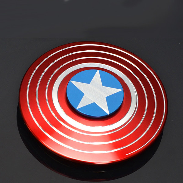 Gifts Novelty Gag Toys led Spinning captain america fidget cube Hand spinner gyro metal spinners For Killing Time Kids Adults Unisex #1