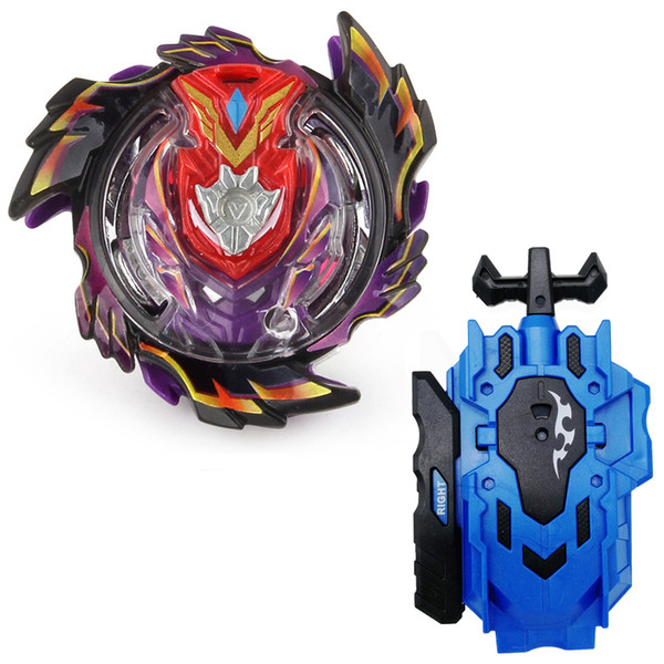 Mksafn Beyblade Burst B-96 STRIKE GOD VALKYRIE.MUGEN with Blue LR B-88 Bey Launcher String Ripper Metal Booster Gyro without Box