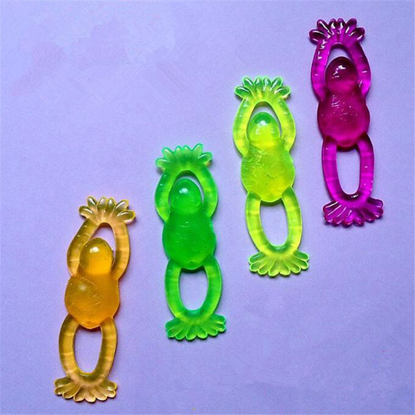 Stress Relief Toys Sticky Stretchy Party Favor Novelty Toys Colorful Slingshot Flying Frogs Funny Toys Kid Gift DHL