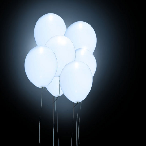 (50pcs /Lot )12inch White Led Latex Balloon Fix Color Helium Inflatable Party Glow Birthday Party Supplies Wedding Decoration