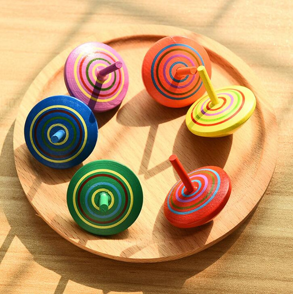 Wooden small tops desktop decompression wooden toys small gifts traditional nostalgic children's wooden educational toys free shipping