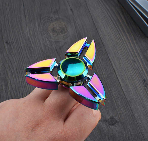 Fidget Spinner EDC Hand Spinner Fidget Toy Good Choice For Decompression Anxiety Finger Toys Rainbow Color Aluminum Hand Spinner