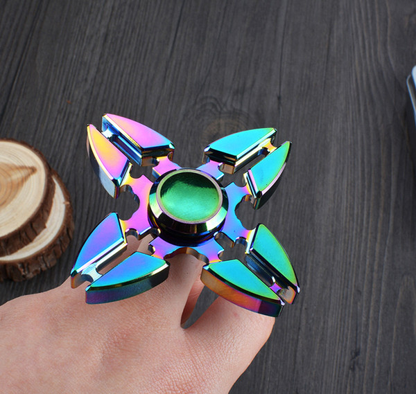 Colorful Rainbow Fidget Spinner EDC Toy Hand Spinner Finger HandSpinner For Decompression Anxiety Metal EDC Hand Spinner Toys