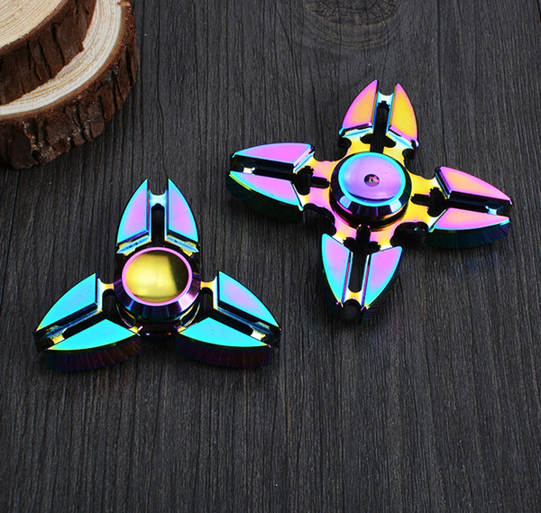 Rainbow Fidget Spinner Colorful Crab HandSpinner Finger EDC Toy For Decompression Anxiety Metal EDC Hand Spinner Toy Free Shipping