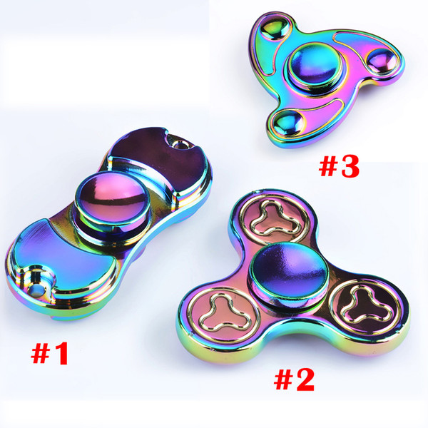 Hot Toy EDC Hand Spinner Fidget Toy Good Choice For Decompression Anxiety Finger Toys Rainbow Color Hand Spinner DHL