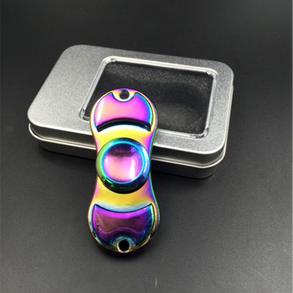 2017 Wholesale Rainbow HandSpinner Fingertips Spiral Fingers Spinner EDC Decompression Anxiety Toys Hand Spinner Ceramic Bearing Finger Gyro