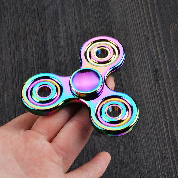 Colorful Fidget Spinner Triangle Rainbow Hand Spinner Crab Shape EDC Aluminum Fidget HandSpinner EDC Gyro Toys Professional Factory Price