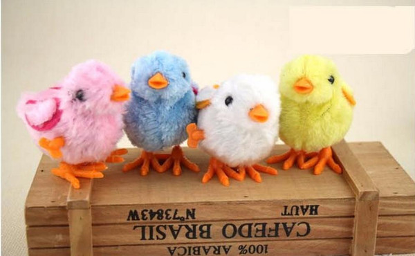 5pcs/lot Hot Selling Children's Educational Toys Colored PPlastic Chain Will Run On Clockwork Kawaii Chick Chicken Jumping