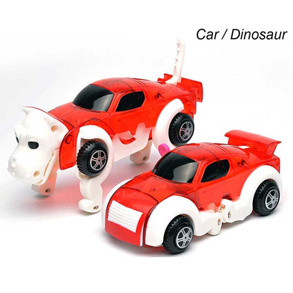 hot Deformation of the dog Transform Puppy Morphing Toy Cars Automatic Wind Up Toy Robot Dog Creative Gift for Boys Girls
