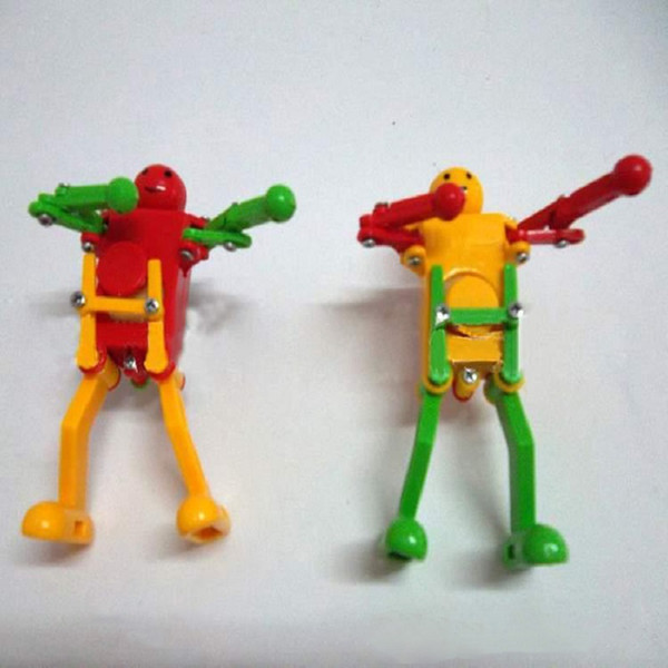 New Arrival wholesale freekids wind up toys educational toys dancing robots rock roll robots unique toys 160pcs/lot