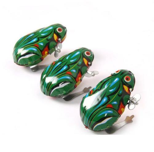 Kids Classic Tin Wind Up Clockwork Toys Jumping Frog Vintage Toy New Action Figures Toy For Children