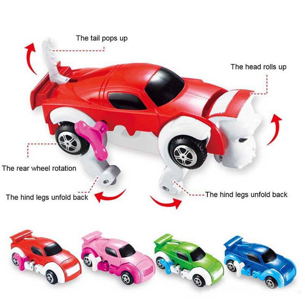 6 colors 12CM kid toys cool Automatic transform Clockwork Dog Car Vehicle Clockwork Wind up toy for children kids toys Car toy Gifts.