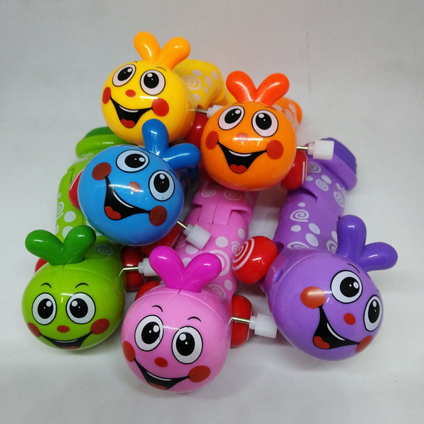 24 Pieces Wholesale Wind Up Toys Caterpillar Lovely Cartoon Kids Toy Wind-up Toy Caterpillar Inertial Worm Toy
