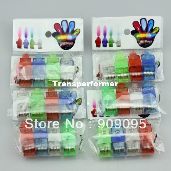 600pcs/lot LED Finger Laser Beam Lights Finger Ring Light Halloween and Christams Party Supplies Novelty Kids Toys With Opp Bag