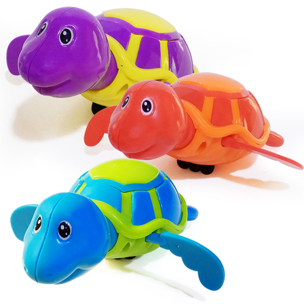 Little Turtle Bath Toys Novelty Cute Wind Up Water Diver Plastic Exercise Grip Ability Pool Toy For Kids