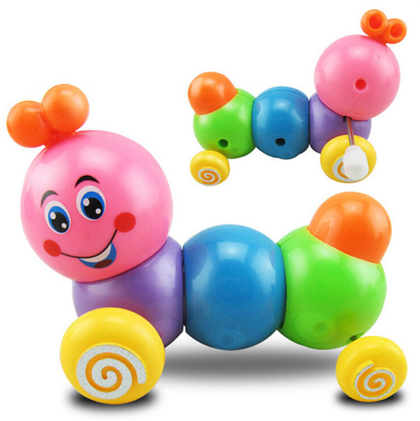 Colorful Plastic Caterpillar Insect Vintage Wind Up Toys Clockwork Running Toy for Children Baby Educational Toy
