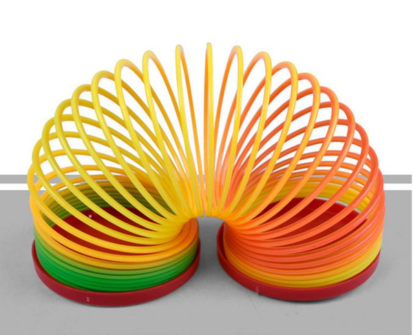 Classic creative educational toys protean rainbow circle plastic spring coil diameter TT346