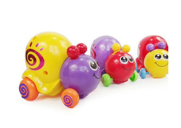 5pcs/lot On Chain Big Head Snail Lovely Cartoon Animal Other Naughty Snail Wind Up Toys