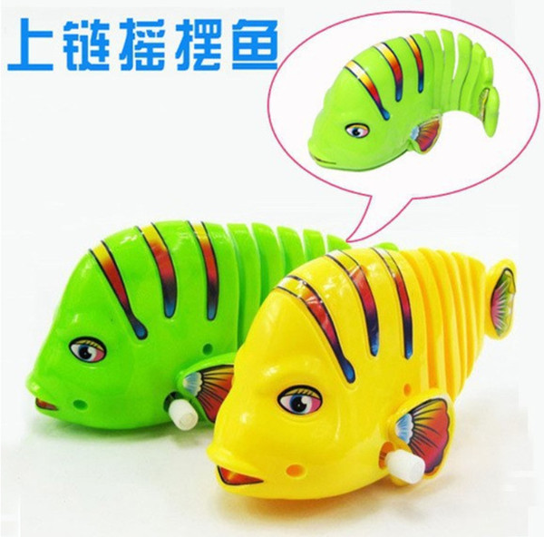 2016 Cute Fish Model Wind Up Toy fish for Kid Christmas Birthday Gift clockwork toy Colorful fish moving tail Children's Educational Toy