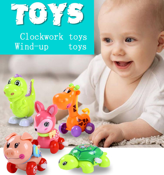 Many big children's wind-up toys Mechanical Clockwork Baby animal cartoon toys Creative design 50 pcs / wholesale