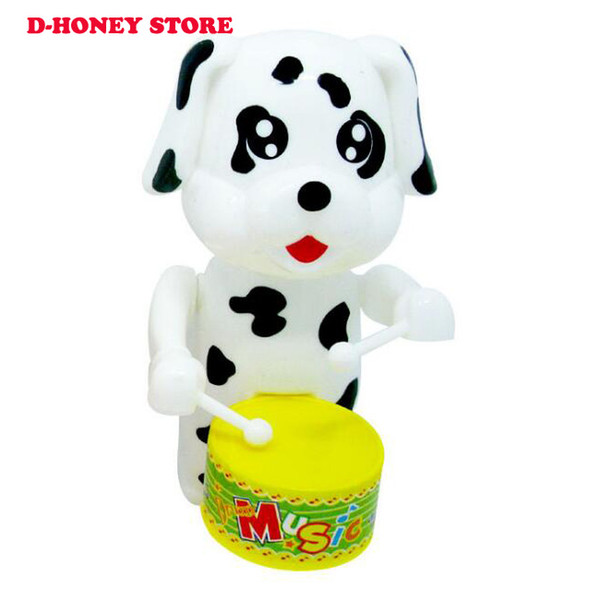 Cute dog Drumming Clockwork Wind-Up Toys for Children Funny Game Educational Baby Birthday toys Gifts 2019 Newest