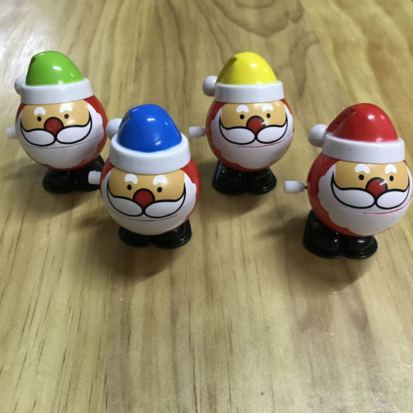 Wind up toys Santa Claus Clockwork chain jump walk with open close mouth funny toys Christmas Decoration Children's Vingate Gift DHL