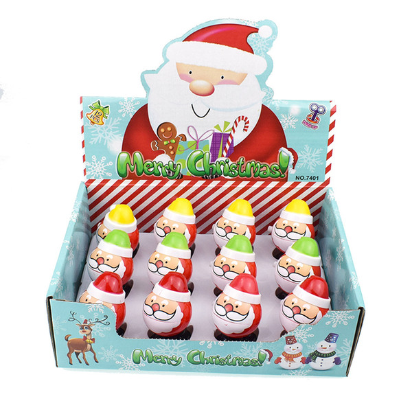 Children Mini Cute Plastic Santa Claus Drummer Wind-Up Toys Christmas Gifts Unisex Santa Claus Drummer Clockwork Toys
