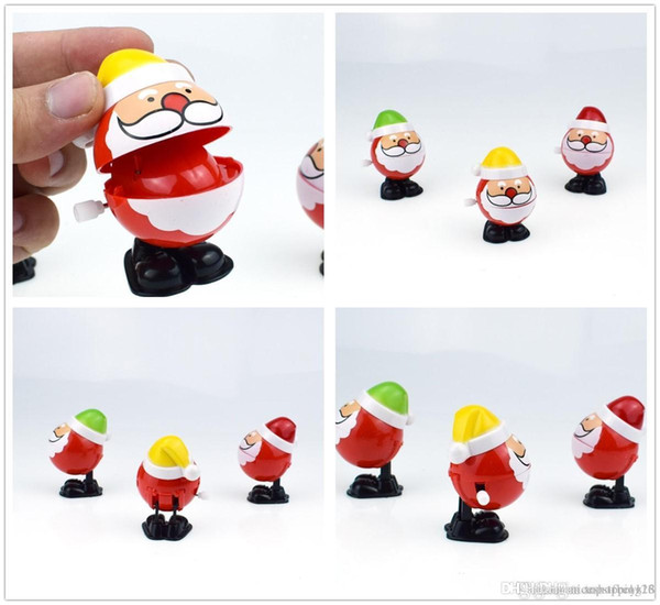 New arrival Fashion Christmas Santa Claus Shapes Clockwork Wind-up Toys Home Party Funny Kids Gifts Decor fot kids toy