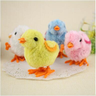 Hot Sale Wind-up Chicken Toys High Simulation Cute Plush Chick Toys Jumping Chicken Kid's Gift Toys Wholesale