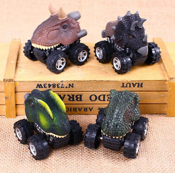 kids toys pull back New gift dinosaur toy model pull back mini toy car wholesale free shipping