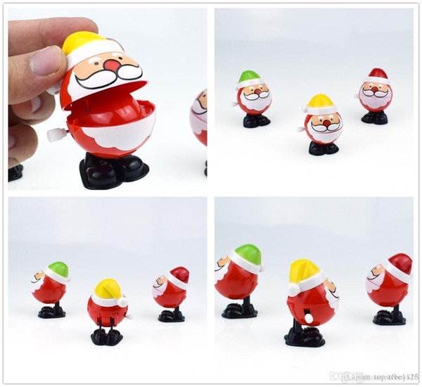 New arrival Fashion Christmas Santa Claus Shapes Clockwork Wind-up Toys Home Party Funny Kids Gifts Decor fot kids toy